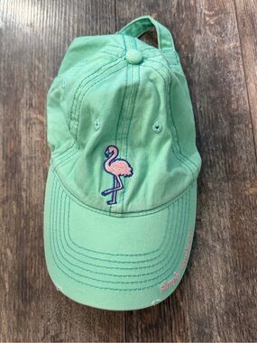 Simply Southern Mint Green Hat with Pink Flamingo Embroidery